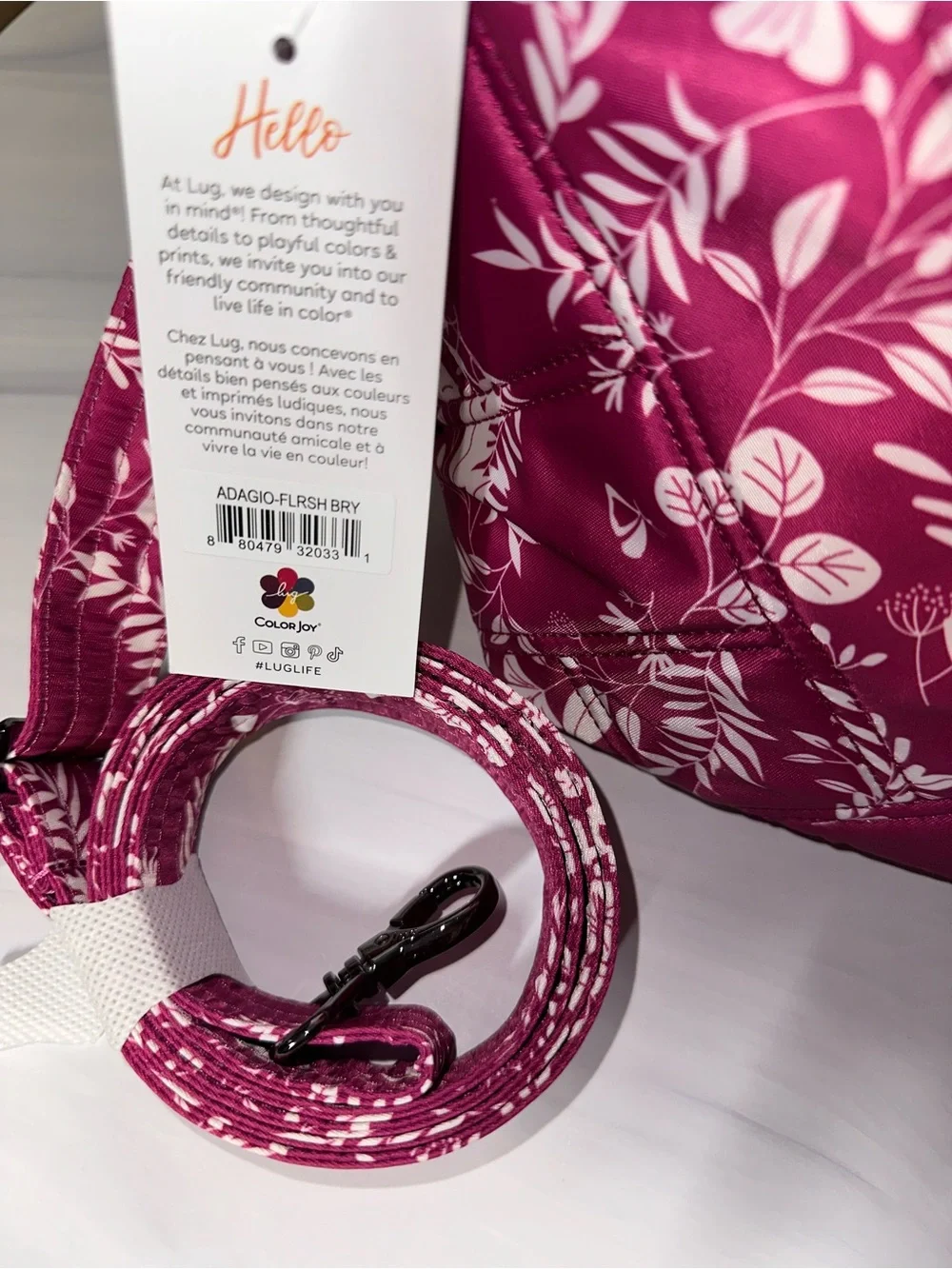 Lug Adagio Floral Flourish crossbody - New!